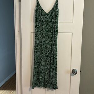 Reformation Green Floral Midi Dress